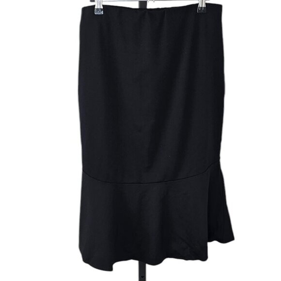 Love Stitch Womens High Low Trumpet Skirt, Black, Stretch , Size Large - Picture 2 of 7